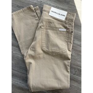 Calvin Klein Jeans Mens 31x30 Tan Khaki Straight Leg Canvas Pants Khakis C31L30
